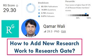 Research Gate How to Add Articles To Research Gate An Important Research Tool for Research [upl. by Lesirg]