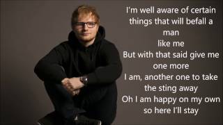 Ed Sheeran  Eraser LYRICS [upl. by Onitnelav636]