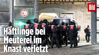 Gefängnismeuterei Polizei stürmt Knast in Thüringen  JVA Untermaßfeld [upl. by Annovaj824]