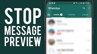 How To Stop WhatsApp Message Preview on Your Home Screen [upl. by Theurich]