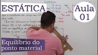 Estática  Aula 01 Equilíbrio do ponto material [upl. by Ahseral]